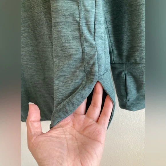 Women’s Soft Funnel Neck Pullover in Kelp Heather - Picture 8 of 12